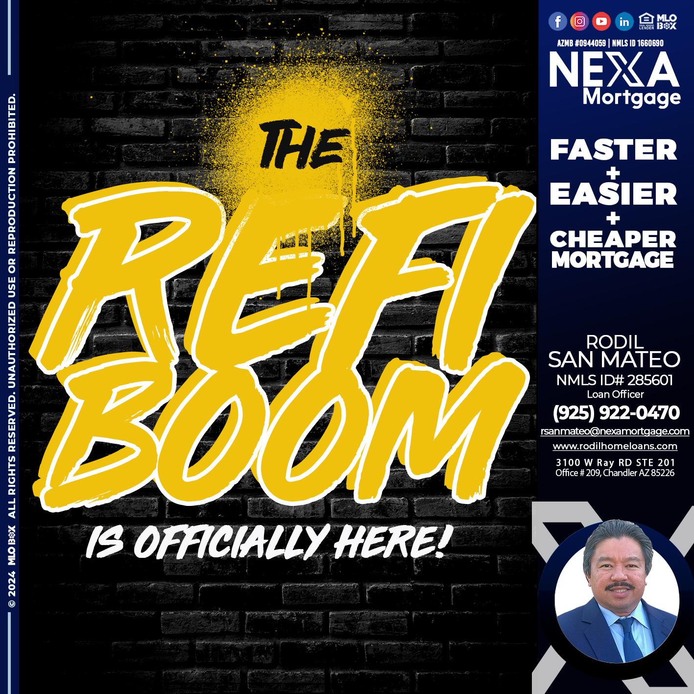 THE REFI BOOM - Rodil San Mateo -Loan Officer