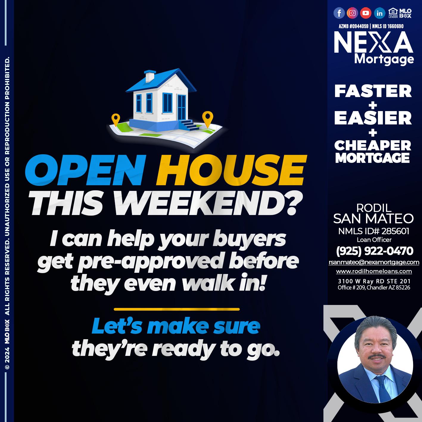 open house - Rodil San Mateo -Loan Officer