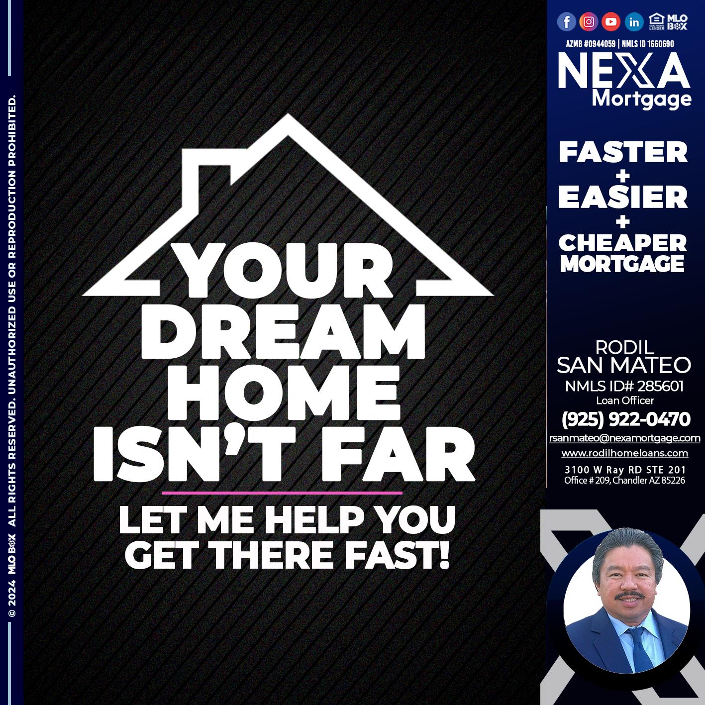 YOUR DREAM HOME - Rodil San Mateo -Loan Officer