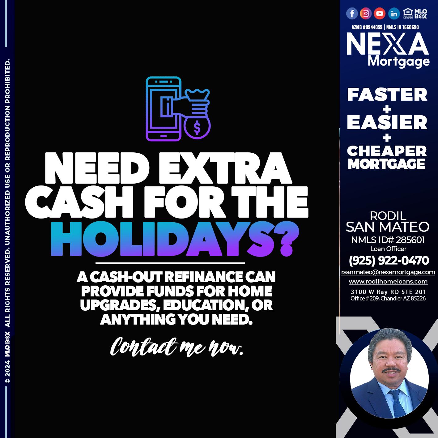 NEED EXTRA CASH - Rodil San Mateo -Loan Officer