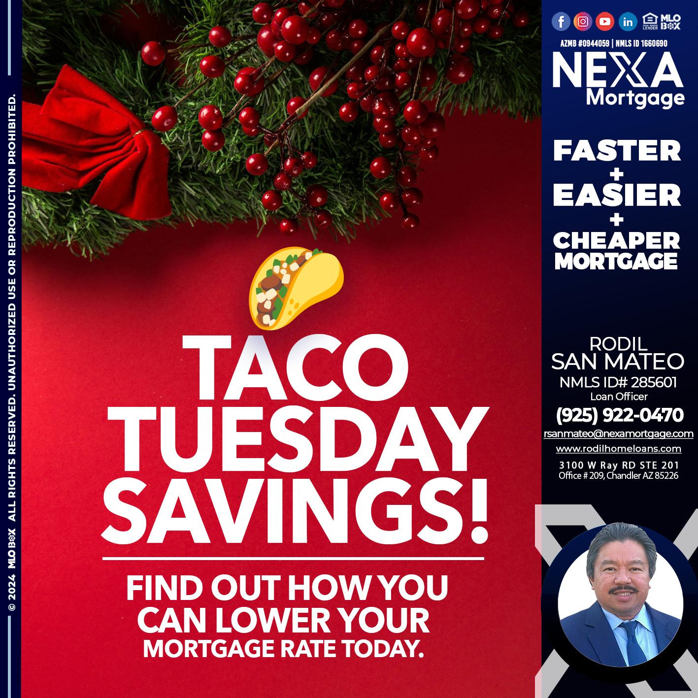 TACO TUESDAY - Rodil San Mateo -Loan Officer