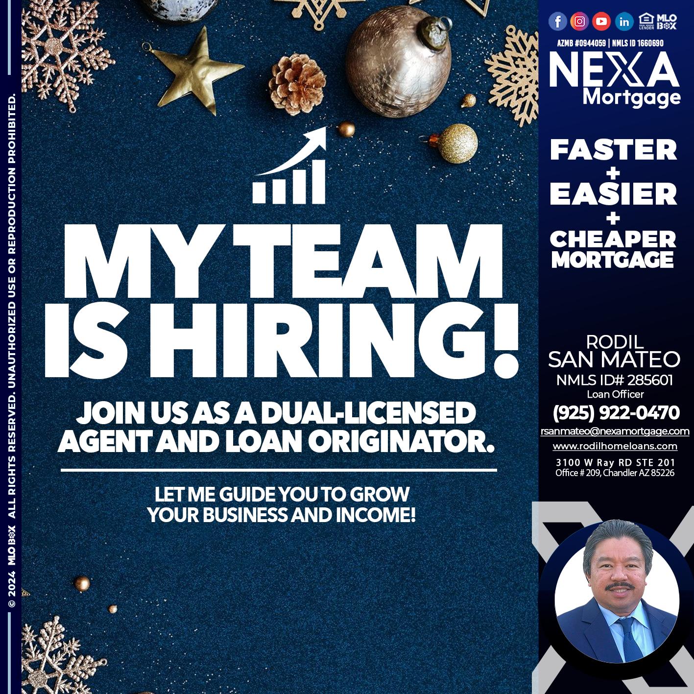 my team is hiring - Rodil San Mateo -Loan Officer