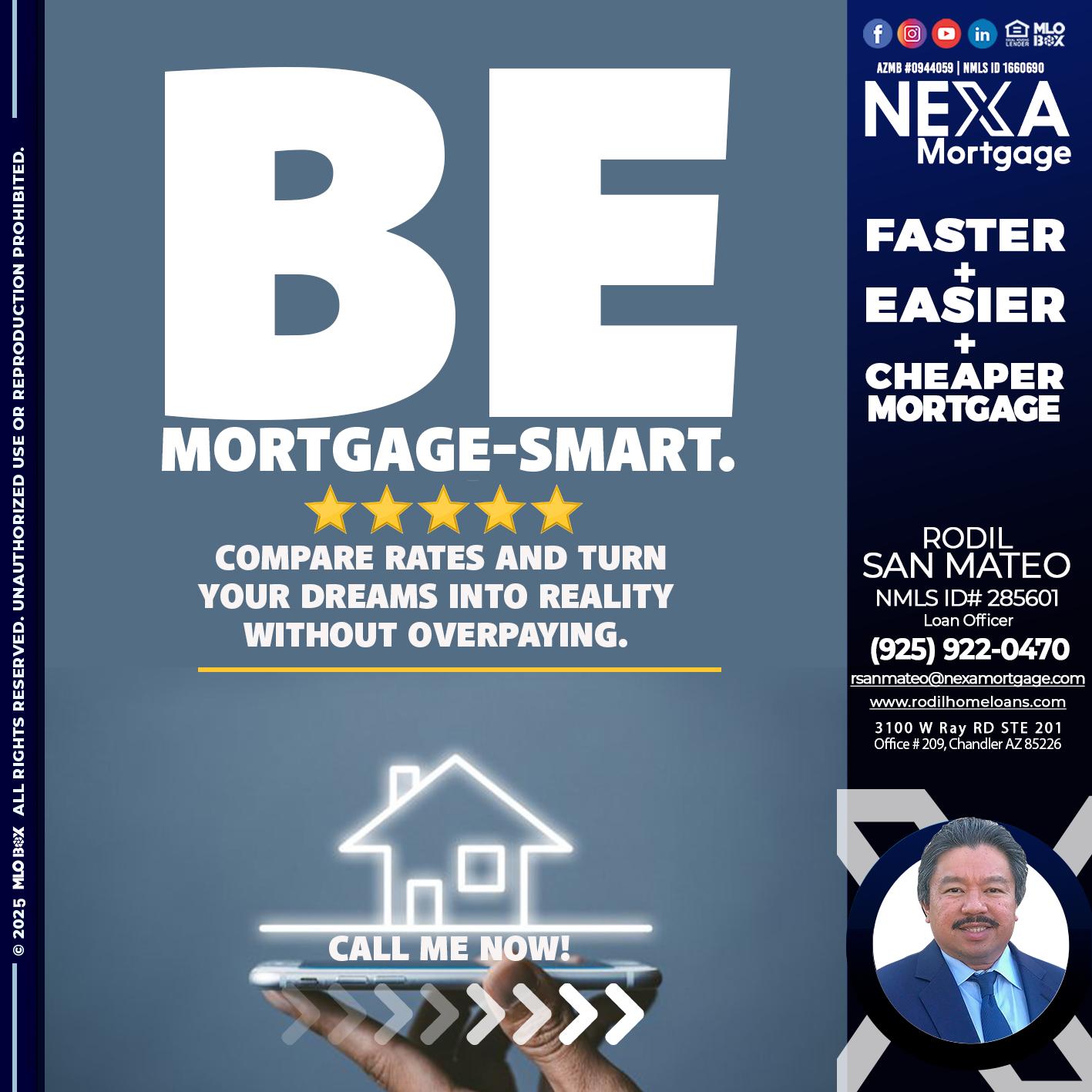 BE MORTGAGE-SMART - Rodil San Mateo -Loan Officer