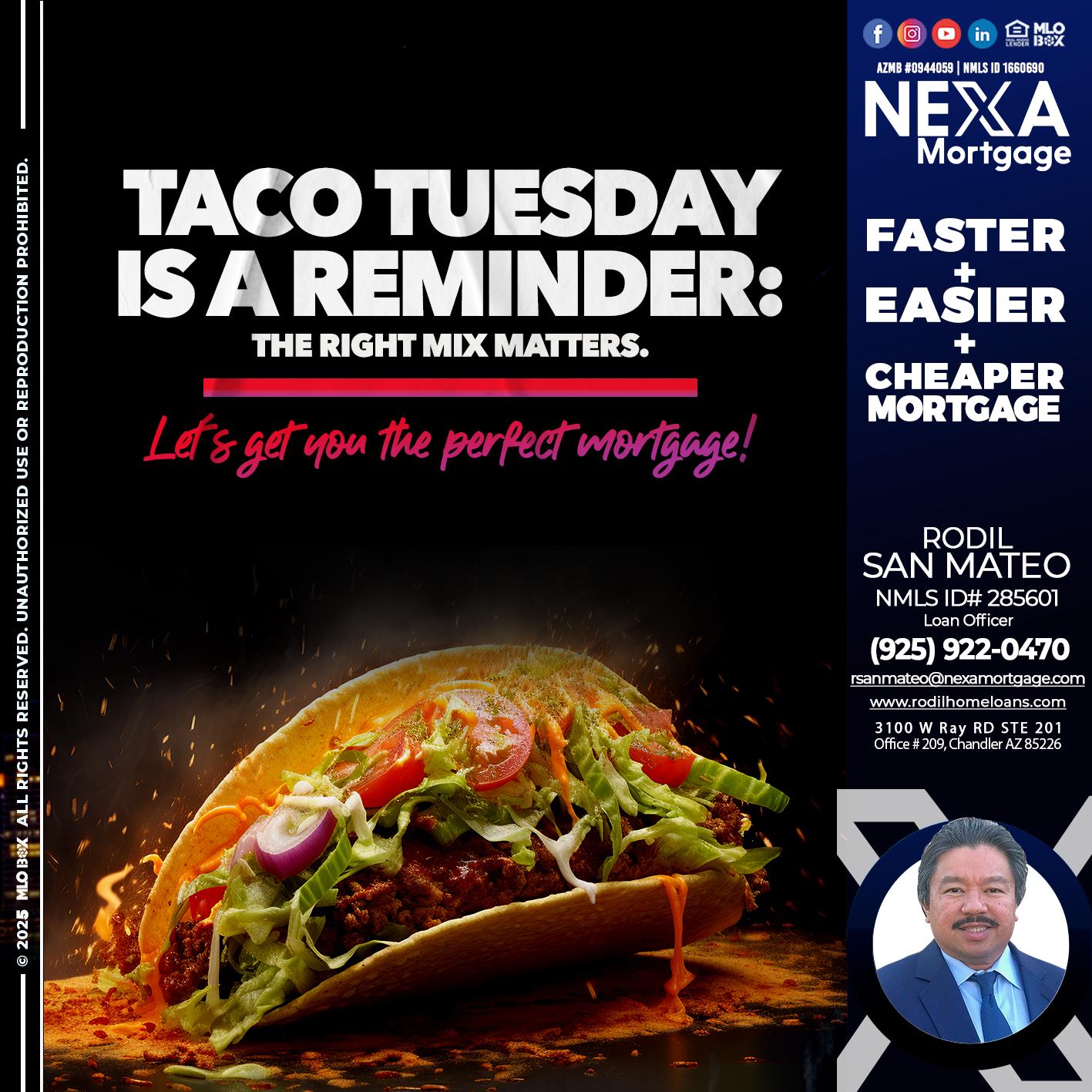 TACO TUESDAY - Rodil San Mateo -Loan Officer