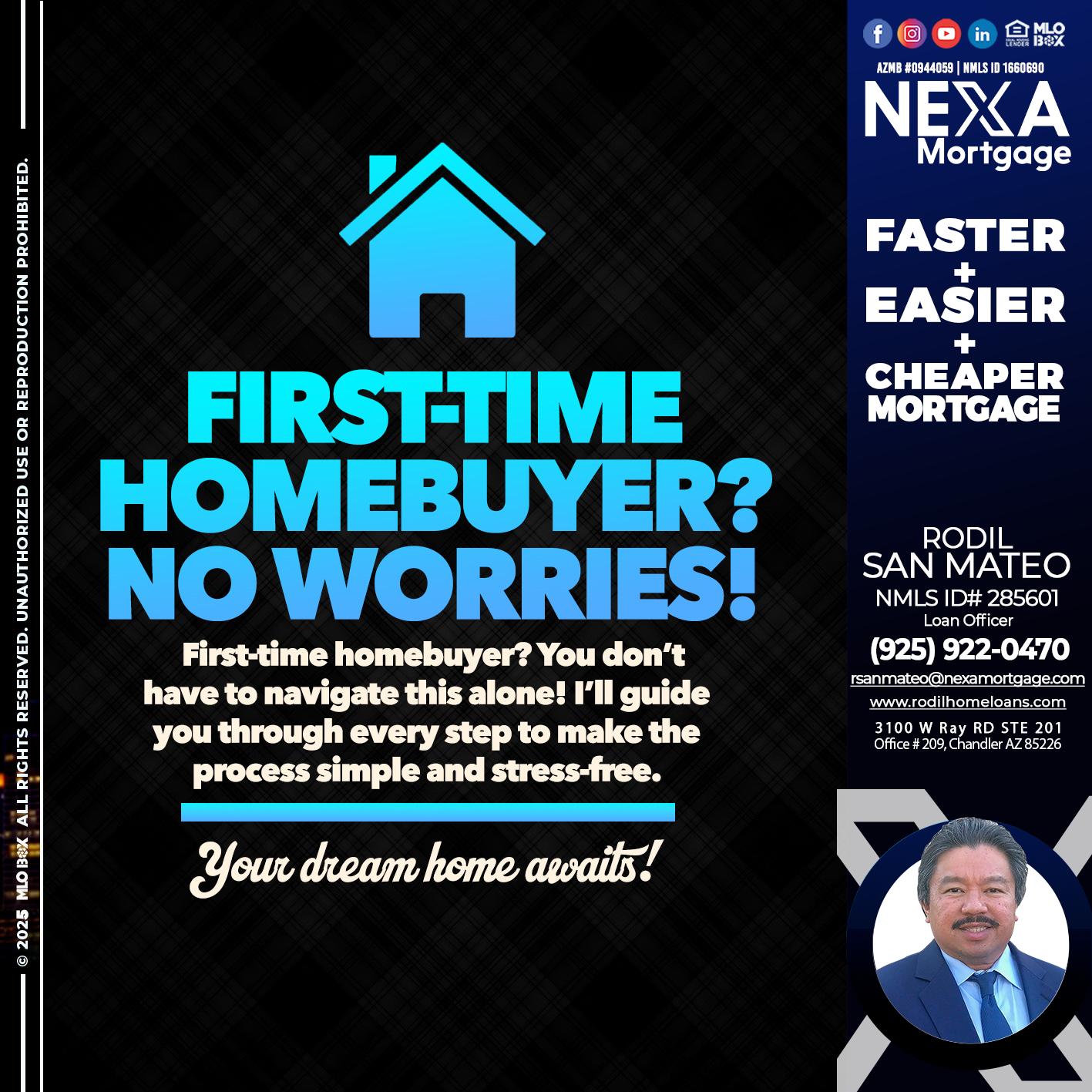 FIRST TIME HOME BUYER - Rodil San Mateo -Loan Officer